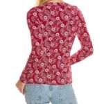 Rebecca Taylor  Monarch Fleur Essential Long Sleeve Tee Crimson Stripe XS Photo 1