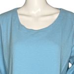Onque Casual Shirt Womens XL Blue Ribbed Knit Everyday Office Casual Versatile Photo 4