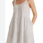 Marine layer | Mint Pink White Leila Stripe Double Cloth Tiered Minidress | XS Photo 0