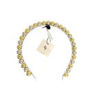 Lelet NY NWT Jasmine Beads Strand Headband in Gold/Silver Silver Photo 2