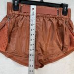 FP‎ Movement Zippers Running Shorts High Waist Athletic Copper Size S Brown Photo 2