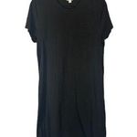 J.Crew Black Short Sleeve Cotton Lightweight Casual T-Shirt Dress Women Sz M Photo 0