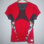 FILA  Performance M Running Short Sleeved Mesh Insert Floral Design Top Photo 5