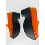 Jil Sander Bold Sculptural Platform Loafers Orange Leather Slip Photo 6