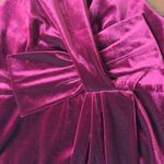 Black Halo Eve Dress Burgundy Halter Sleeveless Bow Velvet USA Gown 12 Photo 3