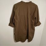 Melrose and Market Collared Poplin Shirt Olive Moss Photo 8