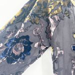 Hale Bob  Womens‎ Floral Velvet Burnout Dark Cottagecore Silk Blend Tunic Top S Photo 5