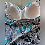 Simply Swim Blue Paisley Twist Front Tankini size 12 Photo 8