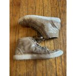 Söfft Annaleigh High Top Sneaker Shoes Womens Gold Tan Lace Up Side Zip Leather Size 7.5 Photo 6