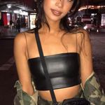 Empty Soda Leather Cropped Tank Photo 1