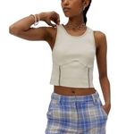 Daydreamer  Back Stage Crop Top in Dirty White Small NWT Photo 0