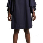 NWT MeiMeiJ Abiti Cotton Blue Bell Sleeve Dress M2EA39‎ Sz 40 Photo 0