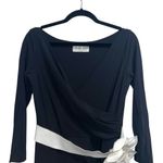 Chiara Boni NEW NWT  La Petite Robe Madalina MM Bis Flower Belt Midi Dress Black Photo 2