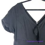 Unique Vintage  black fit and flare dress short sleeves with‎ tie bow, size 2XL Photo 6