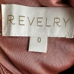 Revelry Kimora Satin Dress Lace Up Back Bridal Cowl Neck Wedding Copper Brown 0 Photo 3