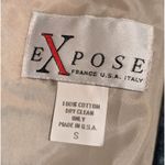 Expose‎ Vintage Womens S Small Blazer Bolero Jacket Fitted Patchwork Print Boho Tan Photo 1