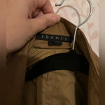 Theory sale! EUC Women's  Lamb Leather Belted Trench Coat Jacket Size small White Photo 2