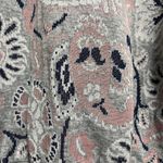 Vintage Mock turtleneck Floral Paisley Sweatshirt Gray Size L Photo 1