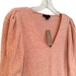 J Crew Puff Sleeve Ribbed Sweater Women's Small Coral Preppy Classic Career Pink Photo 1