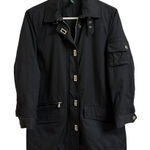 Ralph Lauren Lauren  Womens Size Petite M Black Utility Jacket Toggle Button Zip Photo 0