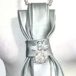 “Dainty Dapper”Elegant Silver necktie necklace with angel brooch Photo 1
