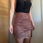 Missguided Sparkly grid embellished Slit skirt Photo 5