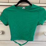 EXPRESS Body Contour Green Cropped Top – Size Small Photo 0