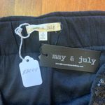 May & July NWT Sequin Leggings / Skinny Pants Medium Black Inside Lined Thick Photo 1