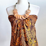 Brown Beaded Halter Top‎ Y2K 2000s Festival Boho Retro Bohemian Small Photo 0