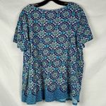 kim rogers  Geometric Print Short Sleeve Blouse 1X Photo 1