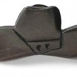 Pin Brooch Vintage Cowboy Western Cowgirl Artisan Pewter Silver Tone Metal Photo 3