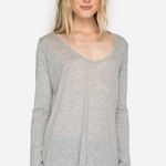 Johnny Was Calme Long Sleeve Top Small Light Grey Tencel Oversized Lightweight Photo 9