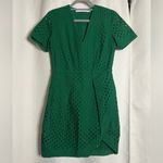 & Other Stories Anthropologie & Other Stories Green Eyelet Short Sleeve Dress 6 Photo 1