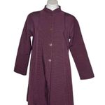 REVERSIBLE Coat Lightweight Nehru Collar Maroon Wine Color LAGENLOOK Fits M Photo 3