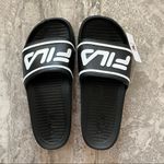 FILA  Sleek Slide Sandals Black & White Size 10 NWT Photo 1
