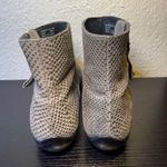 Dansko  Gray Suede Leather Otis Ankle Boots Womens Size‎ 9.5 Side Zipper Slip-On Photo 3