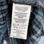 Free People Shirt Plaid Embroidered Blue Brown Western Style Small Photo 6