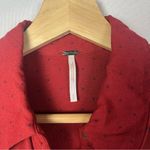 Free People This Town Red Printed Long Sleeve Button Down Mini Dress S Photo 33