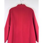 Cinzia Rocca Womens Jacket Red Wool Pea Coat Long Sleeve Italian Designer Large Photo 9