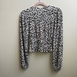 ZARA  Long Sleeve animal print black & white Top Size Small Photo 2