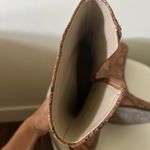 Paige Taupe Brown Snake Animal Print Leather KAYLEE Zip Heeled Ankle Boots 7 US Photo 7