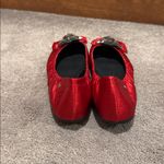Vera Wang Simply Vera  Red Satin Flats SIZE 8.5 Photo 5