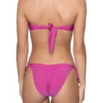 PQ Swim Pink Ruched Side Tie Bikini Bottom Sz L NWT Size L Photo 7