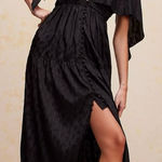 Free People Ethereal Witchy Fairy Cha Cha Maxi Dress Black Large Bohemian Goth Photo 0