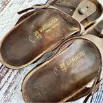 Birkenstock  Women's Gizeh Brown Birko-Flor Sandals Photo 3