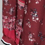 Maurice's maroon floral bar detail shift dress size large Photo 2