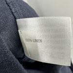 Orvis  Size Medium Tie Waist‎ Pants Blue 100% Linen Comfy Fit w/ Pockets Photo 3