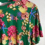 Anthropologie Hale Bob Printed Green Tee Shirt Under the Sea Ocean Photo 4