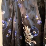 Rebecca Taylor Blouse Violet Floral Silk Satin Burnout Scarf Neck Top Sz 10 EUC Photo 11