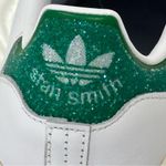 Adidas  Stan Smith Swarovski Crystals Sneakers White Green Size 5 Sparkly Leather Photo 13